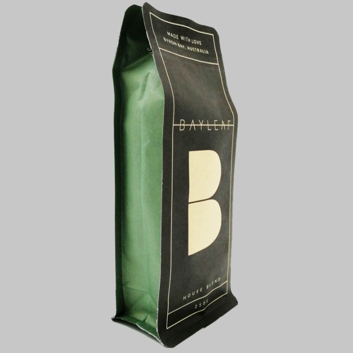 left side kraft paper packaging coffee packaging bag