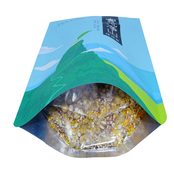 Custom printed Stand up zipper bag  biodegradable tea bags