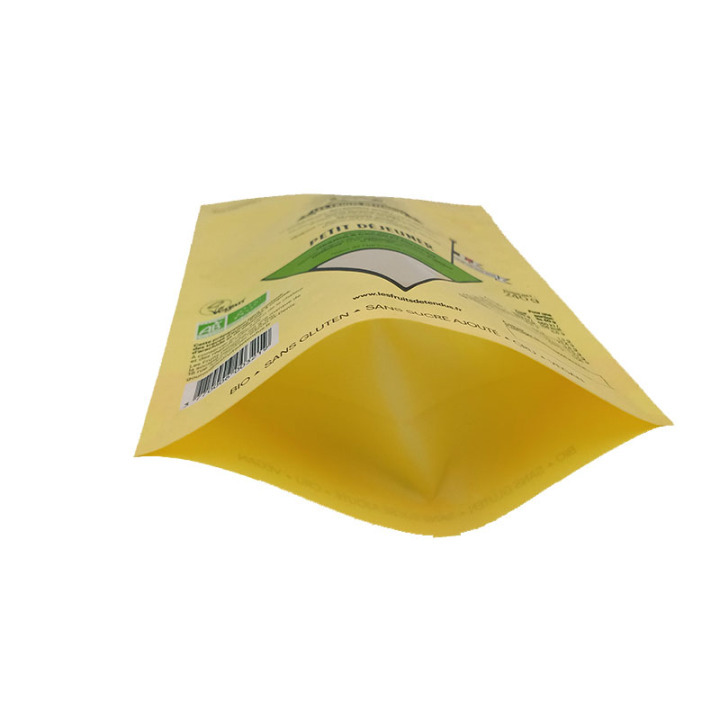 stand up zipper bag biodegradable kraft paper zipper dry fruit bag