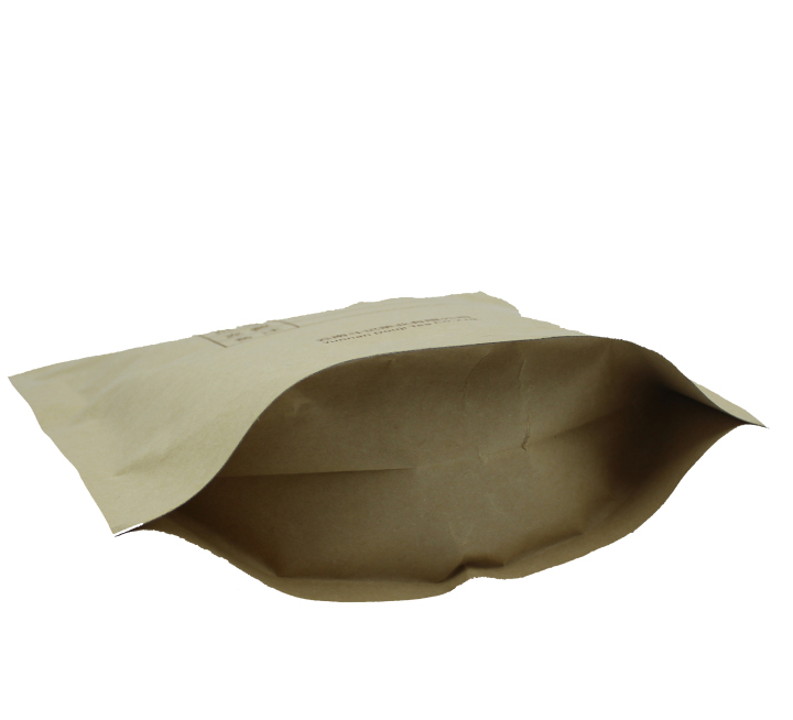 Custom stand up kraft paper zipper bag biodegradable tea packaging