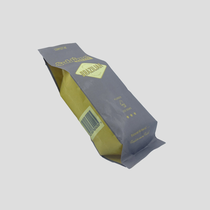 Side seal eco friendly packaging pouch and coffee bag packaging