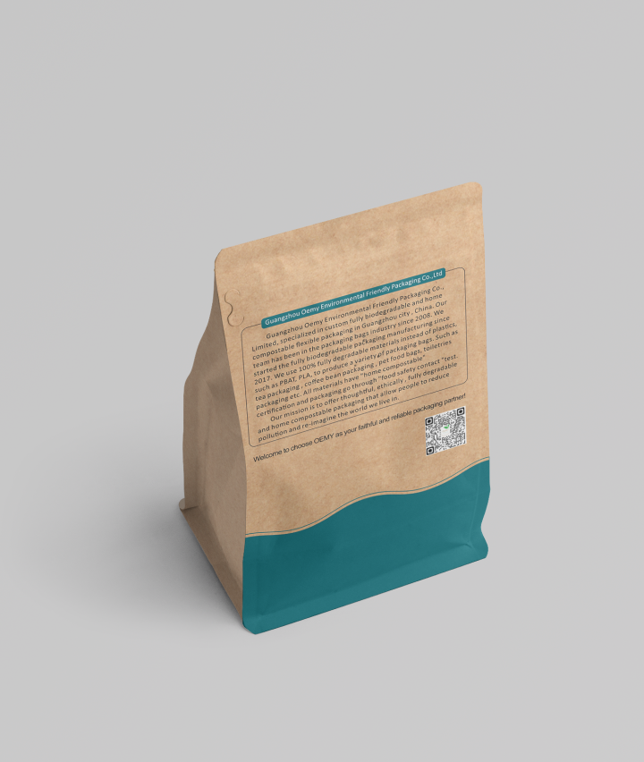 Custom 340g Biodegradable Stand Up Coffee Pouches for Eco-Conscious Home Packaging  