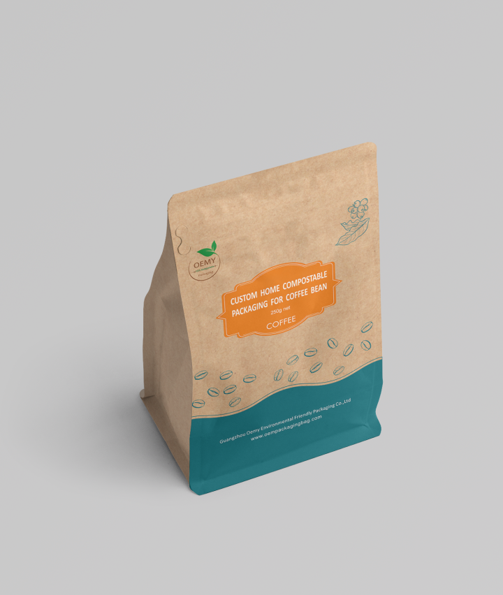 Custom 340g Biodegradable Stand Up Coffee Pouches for Eco-Conscious Home Packaging  