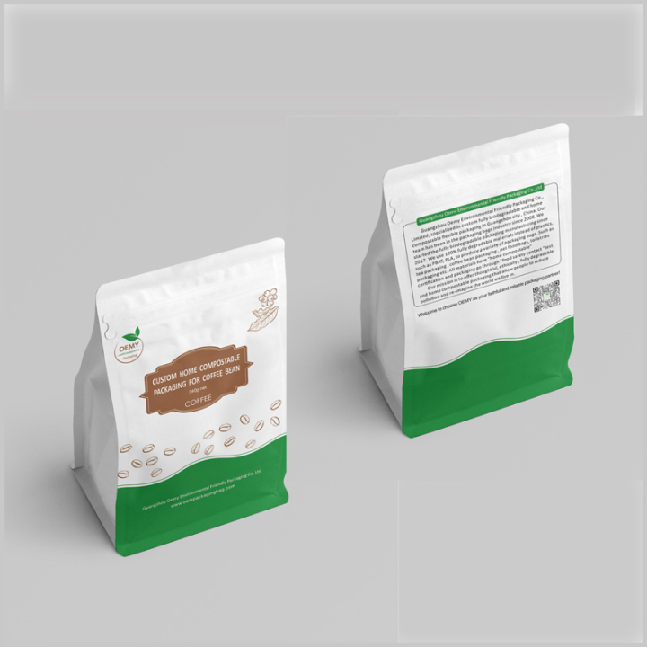 custom home stand up pouch 250g compostable coffee pouches  