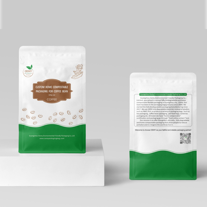 custom home stand up pouch 250g compostable coffee pouches  