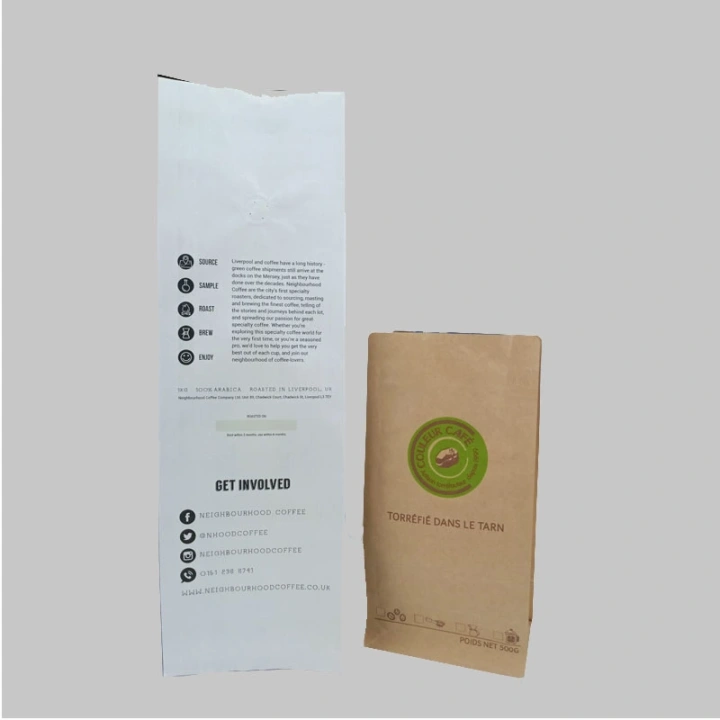 Compostable Custom Coffee Bags Eco Paper Packaging Solution  