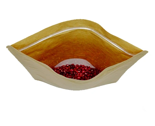 Wholesale Kraft Paper Bgas Stand-Up Pouches Food Packaging with Window  Wholesale Kraft Paper Bgas Stand-Up Pouches Food Packaging with Window  food packaging bags,kraft paper packaging bags,flexible packaging,stand-up pouches,food kraft paper packaging