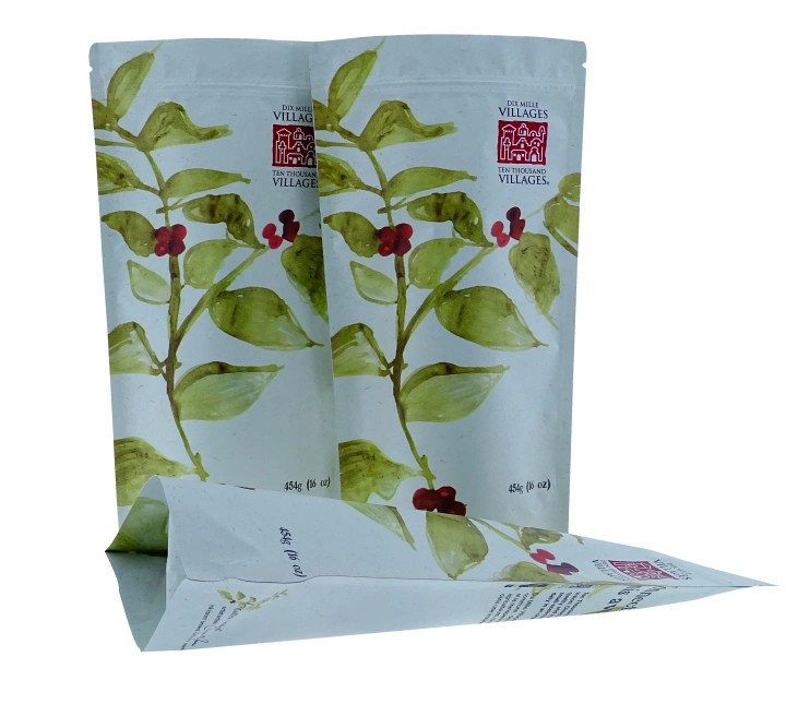 Custom Compostable Stand Up Pouches Biodegradable Snack Packaging  
