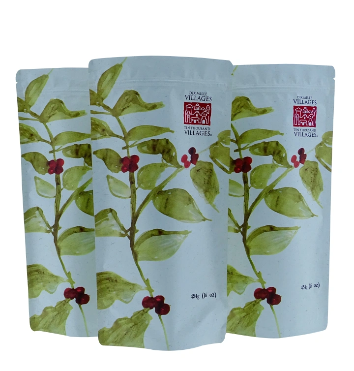 Custom Compostable Stand Up Pouches Biodegradable Snack Packaging  
