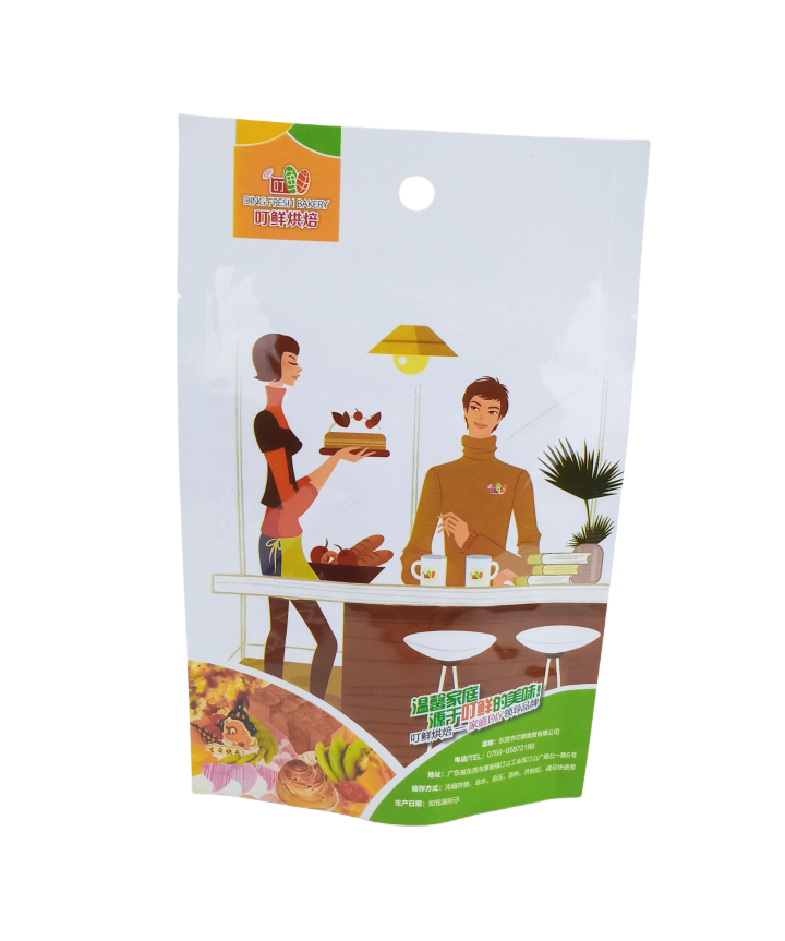 Sustainable Green Packaging 3 Side Sealed Bags for Organic Fruit Snacks  