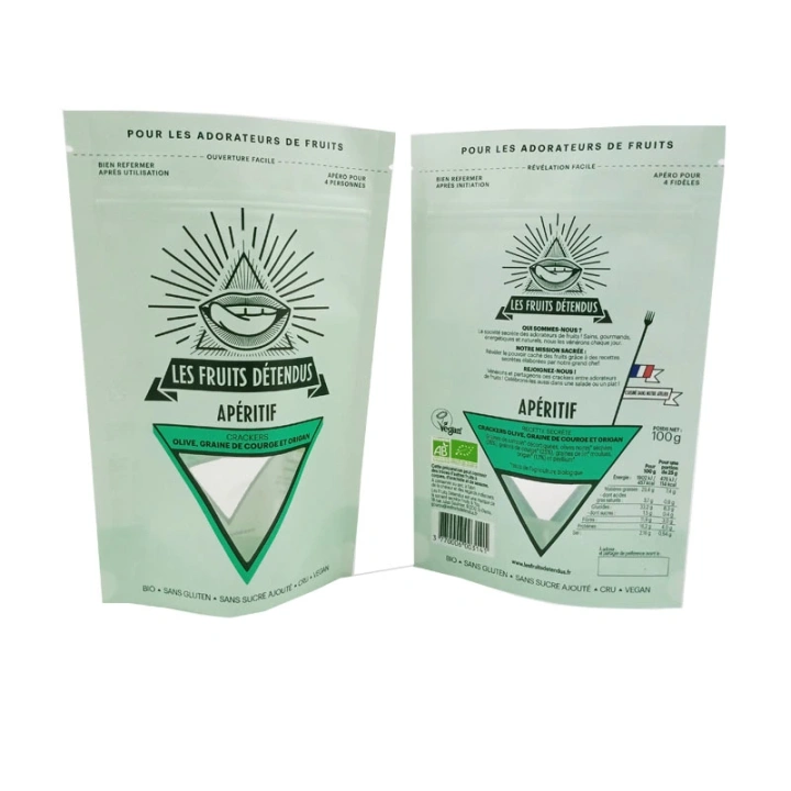 Eco Friendly Zipper Bags for Snacks Nuts Dried Fruit  