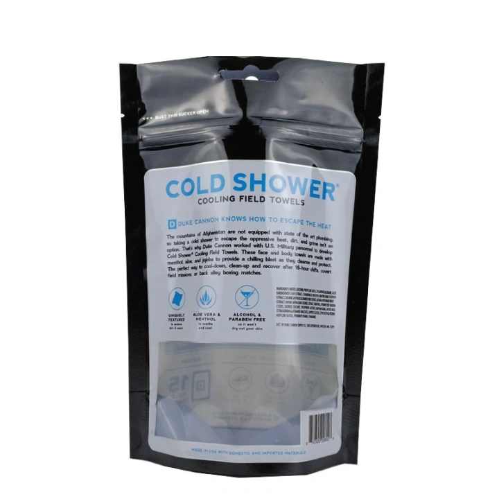 Custom Biodegradable Stand Up Pouch Apparel Packaging Bags  