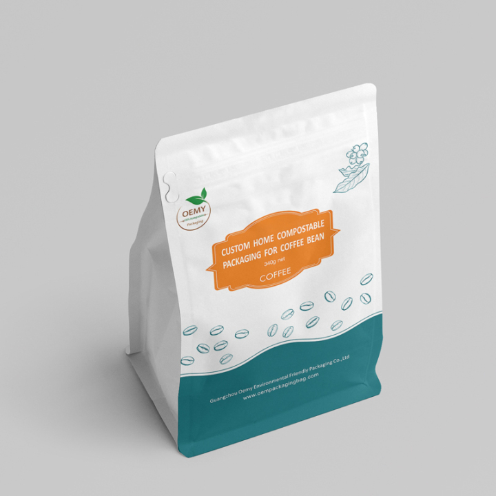 100% Biodegradable Flat Bottom Pouches Custom Packaging Bags for Coffee 100% Biodegradable Flat Bottom Pouches Custom Coffee Packaging Bags  kraft coffee bags,flexible packaging bag,Custom coffee bags,food-grade packaging bags,food-grade flat bottom pouches