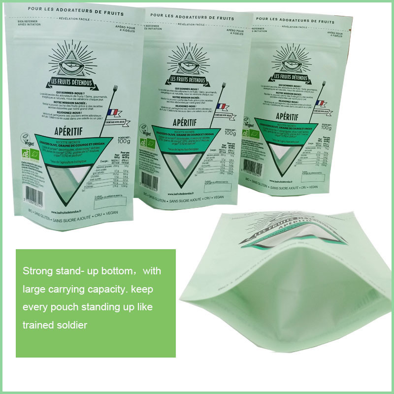 Biodegradable packaging autonomous stand up  zipper bag for nut dry fruit packaging bags Stand up zipper bag biodegradable packaging,dry fruits packaging bags,Stand up zipper bag