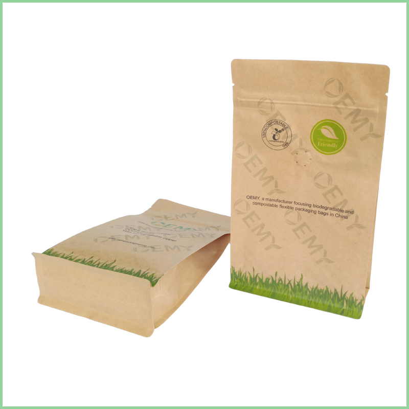 Flat bottom pouch factory biodegradable bag material packaging bags eco friendly herbal bag  herbal bag,custom biodegradable bags,biodegradable bag