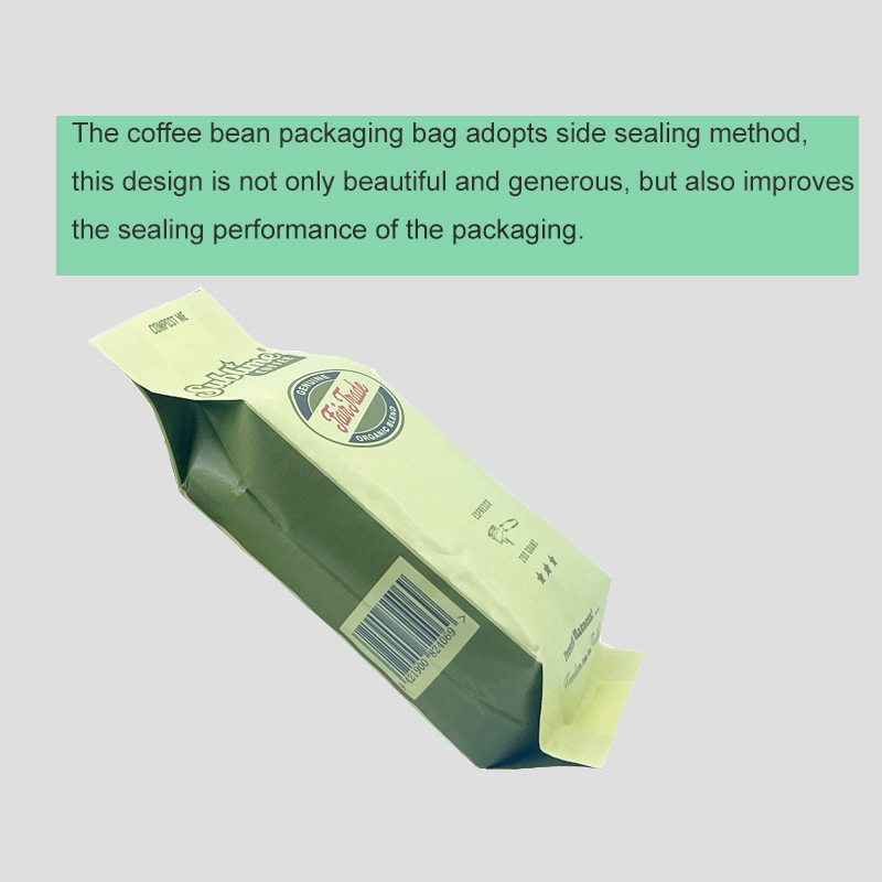 Custom side seal biodegradable coffee bean bags with valve in China - OEMY  coffee bean packaging,coffee bean bags with valve,compostable coffee bag