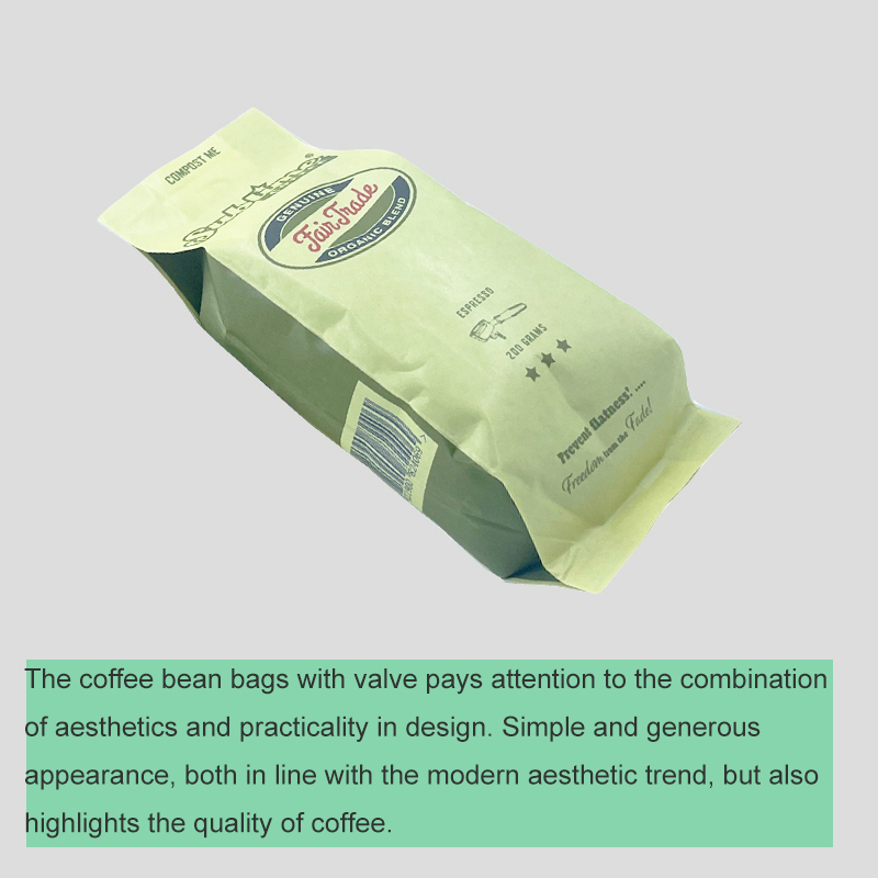 Custom side seal biodegradable coffee bean bags with valve in China - OEMY  coffee bean packaging,coffee bean bags with valve,compostable coffee bag