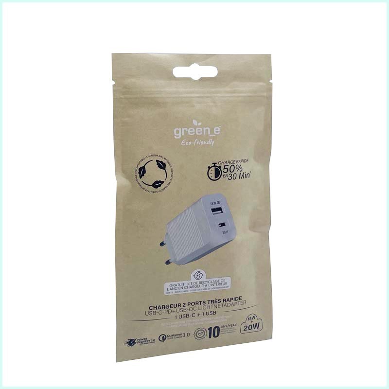 Eco Friendly kraft paper zipper bag Three Side Seal Pouch Eco Friendly kraft paper zipper bag Three Side Seal Pouch kraft paper zipper bag,three side seal Pouch,biodegradable zipper bags