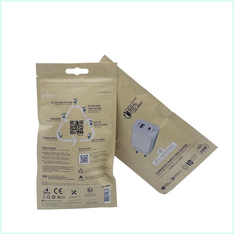 Eco Friendly kraft paper zipper bag Three Side Seal Pouch Eco Friendly kraft paper zipper bag Three Side Seal Pouch kraft paper zipper bag,three side seal Pouch,biodegradable zipper bags