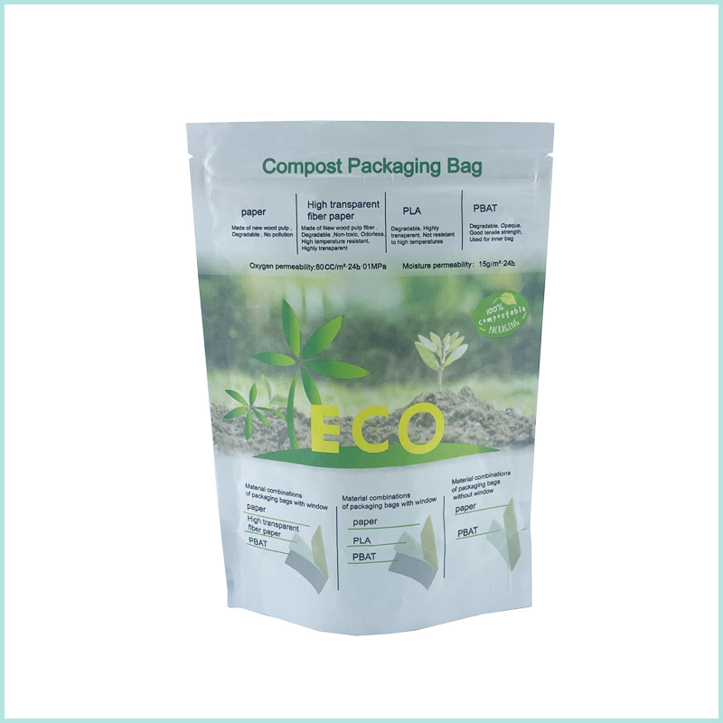 Resealable packaging pouch Factory China compostable zipper bags Resealable packaging pouch biodegradable paper packaging,compostable zipper bags,Resealable packaging pouch