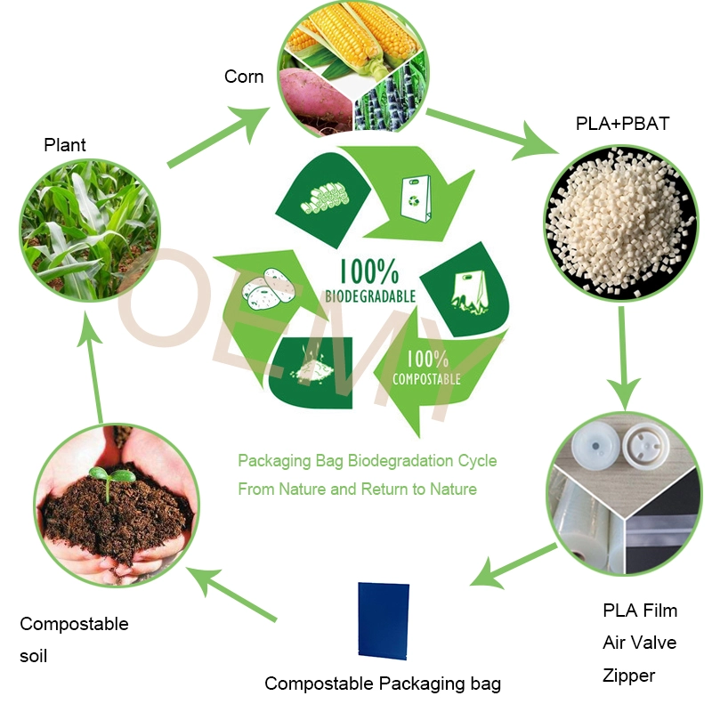 Compostable Three Side Seal Packaging Bags Manufacturer  