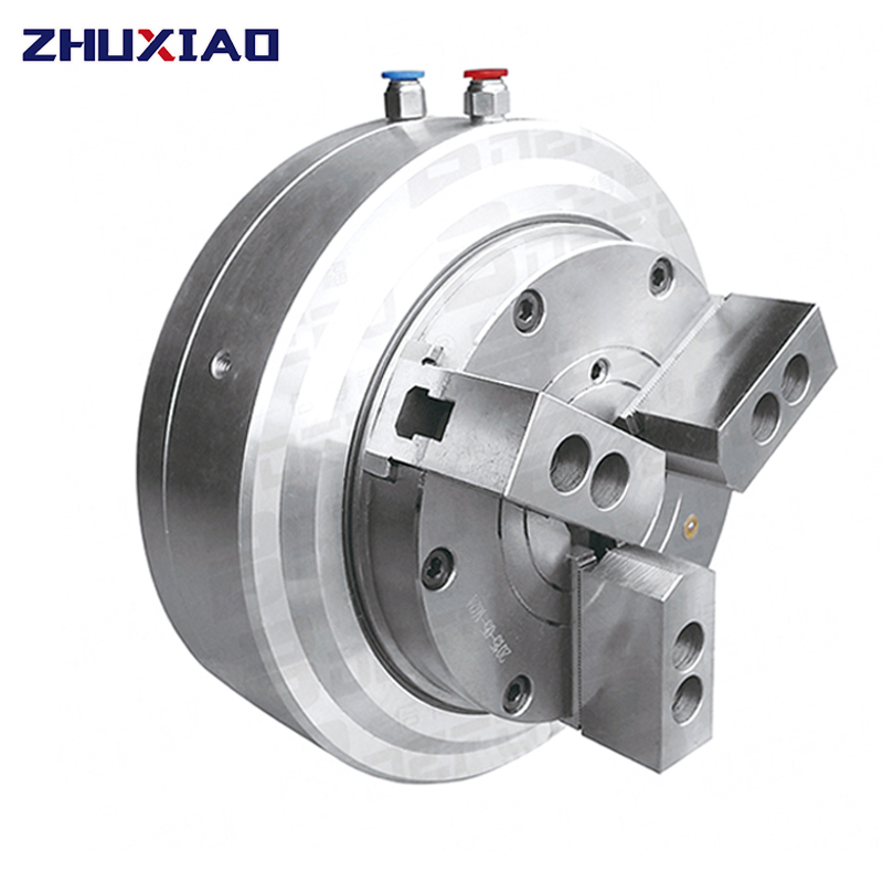 ZHUXIAO 4/5/6/8/10/12/15 inch Hollow Pneumatic Lathe Chuck 3 Jaw