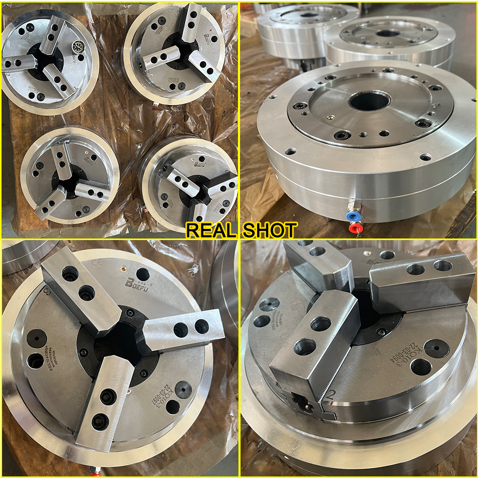 ZHUXIAO 4/5/6/8/10/12/15 inch Hollow Pneumatic Lathe Chuck 3