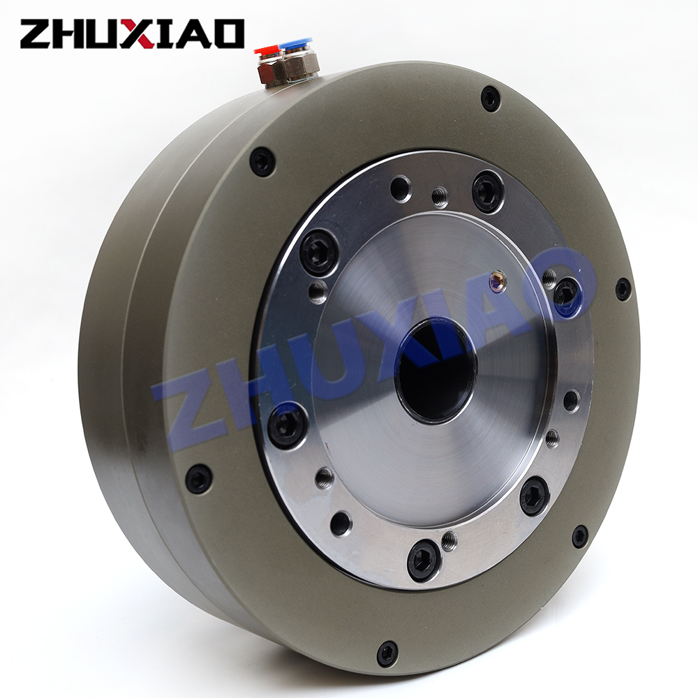 ZHUXIAO 4/5/6/8/10/12/15 inch Hollow Pneumatic Lathe Chuck 3 Jaw