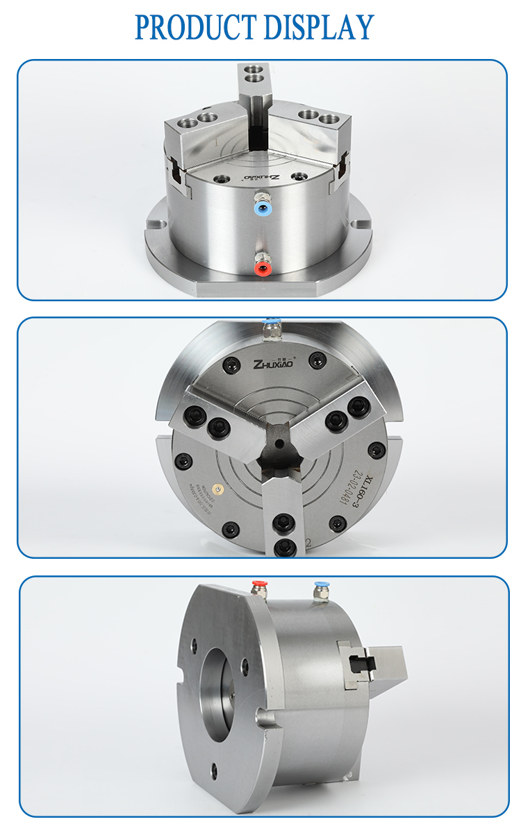 ZHUXIAO Solid 6/8/10 inch Vertical pneumatic chuck solid 3 Jaw air ...