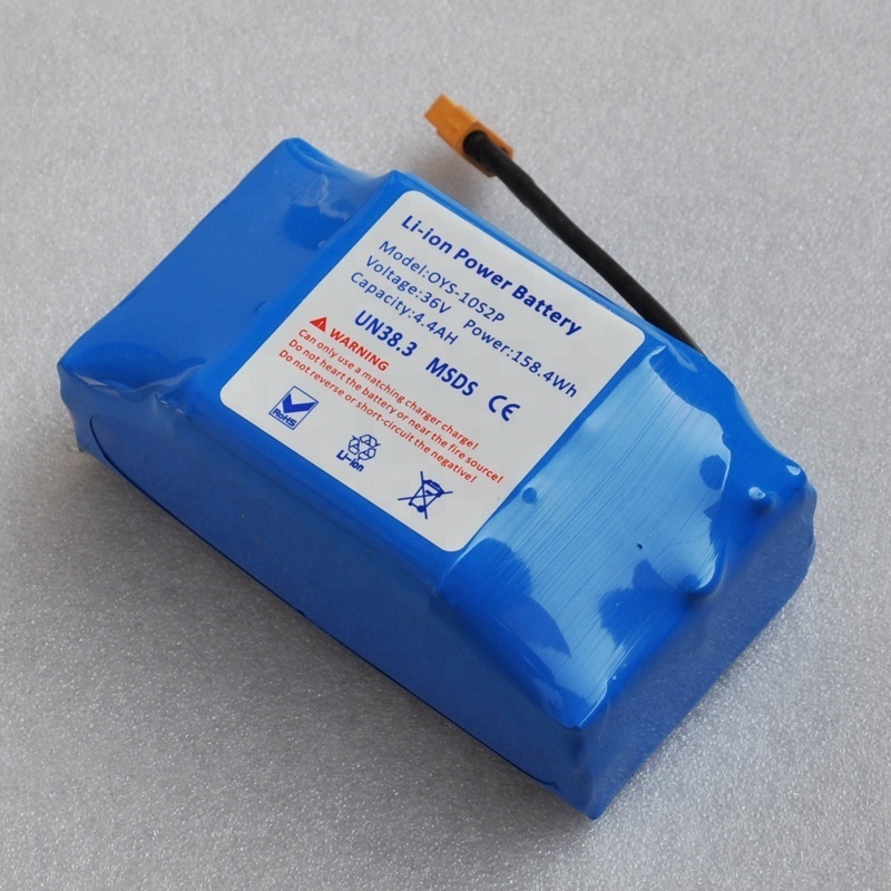 China brand 18650 cells lithium ion icr 18650 10s2p 36v 4400mah hoverboard battery pack for sale
