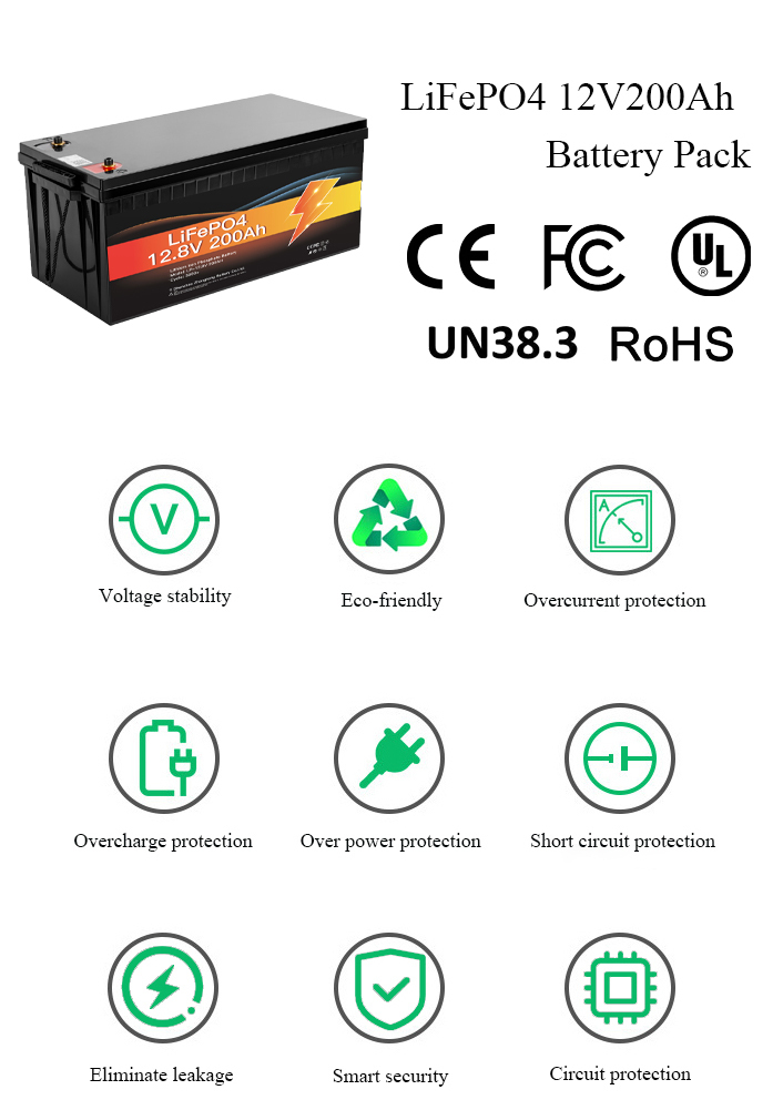 Lithium Ion Phosphate 12V LiFePO4 Battery 12v 100Ah 200Ah Storage System Lithium ion Battery