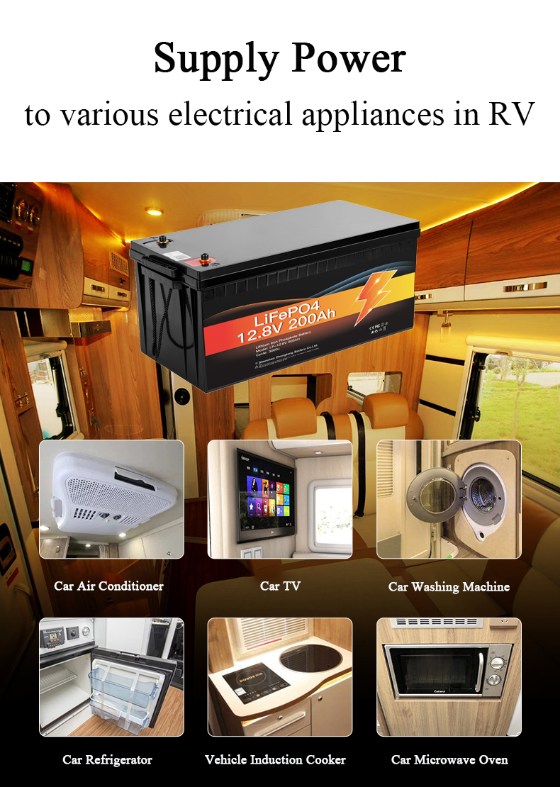 200Ah Lithium Battery Pack 12V LiFePO4 Energy Storage Battery for Solar System