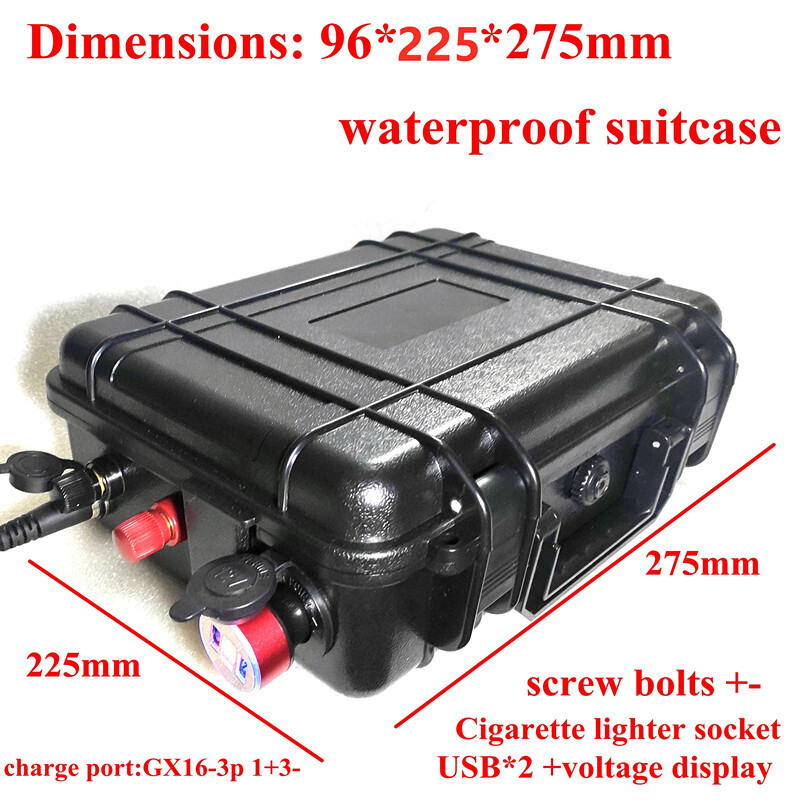 FS waterproof Lithium 24V 30AH Li ion with USB ports ABS case for Wheelchair Cruiser Outdoor industrial equipment +5A charger