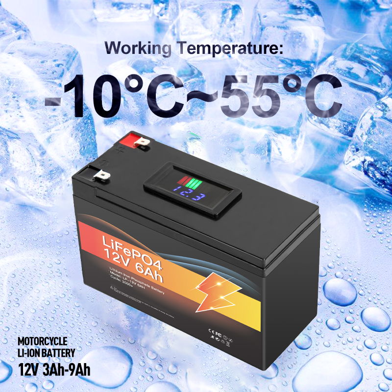 12V 6Ah Lithium Battery Pack Rechargeable LiFePO4 Battery Pack With LCD Display