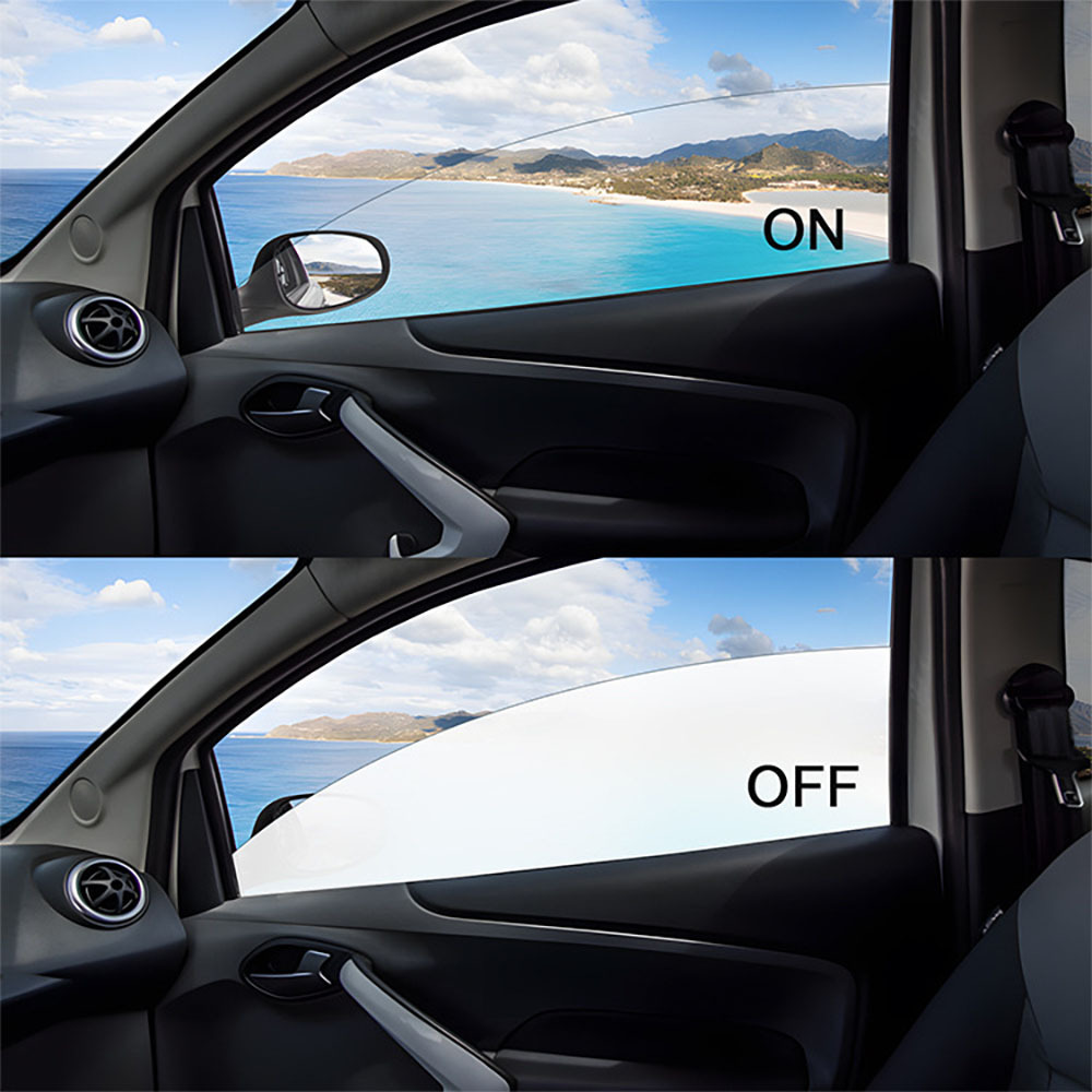 Automotive Intelligent Car Window High Transparency Liquid Crystal PDLC Smart Dimming Film Switchable Glass Film Water Resistant