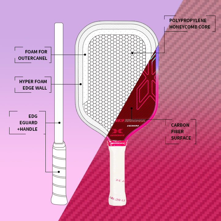 KVL003 Pickleball Paddle with 16mm Kevlar Core - USAPA Approved