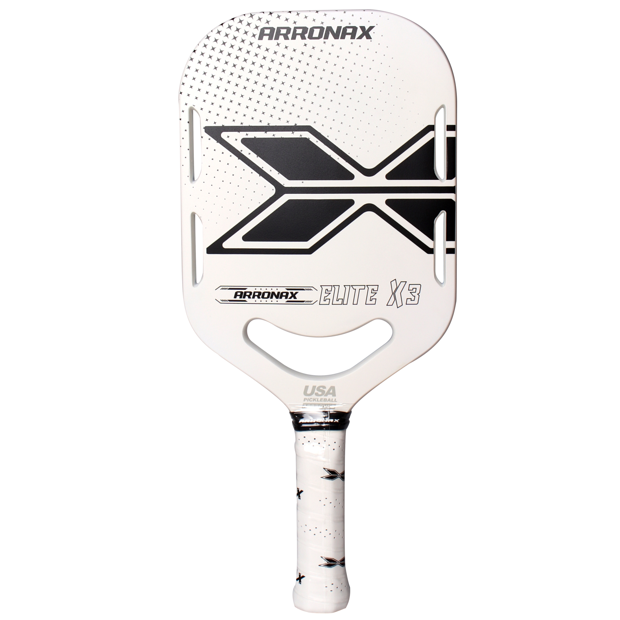 ARRONAX ELITE X3 ピックルボール パドル エッジレス 白い 黒い ARRONAX - ELITE X3 Pickleball Paddle