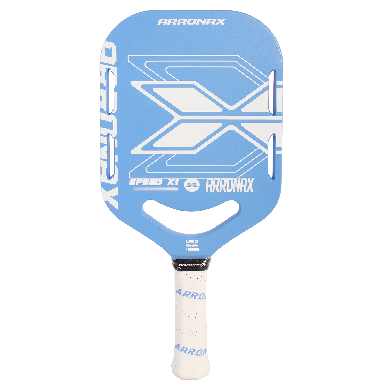 ARRONAX SPEED X1 ピックルボール パドル エッジレス ブルー 白 ARRONAX - SPEED X1 Pickleball Paddle