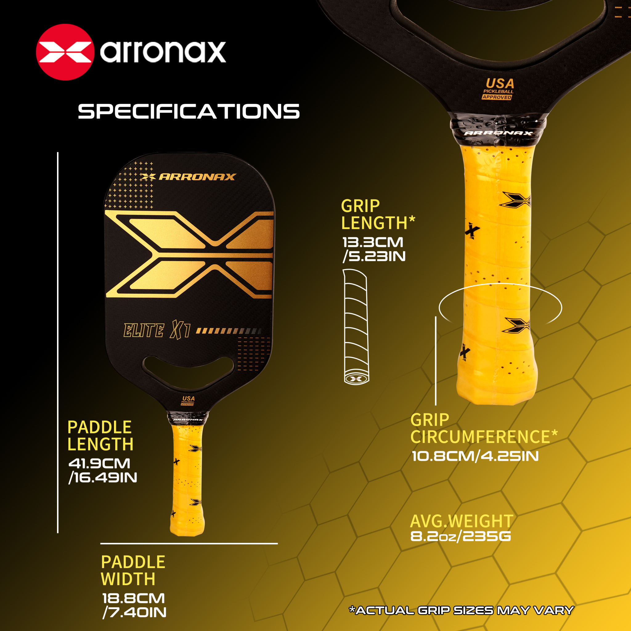 ARRONAX - ELITE X1 Pickleball Paddle