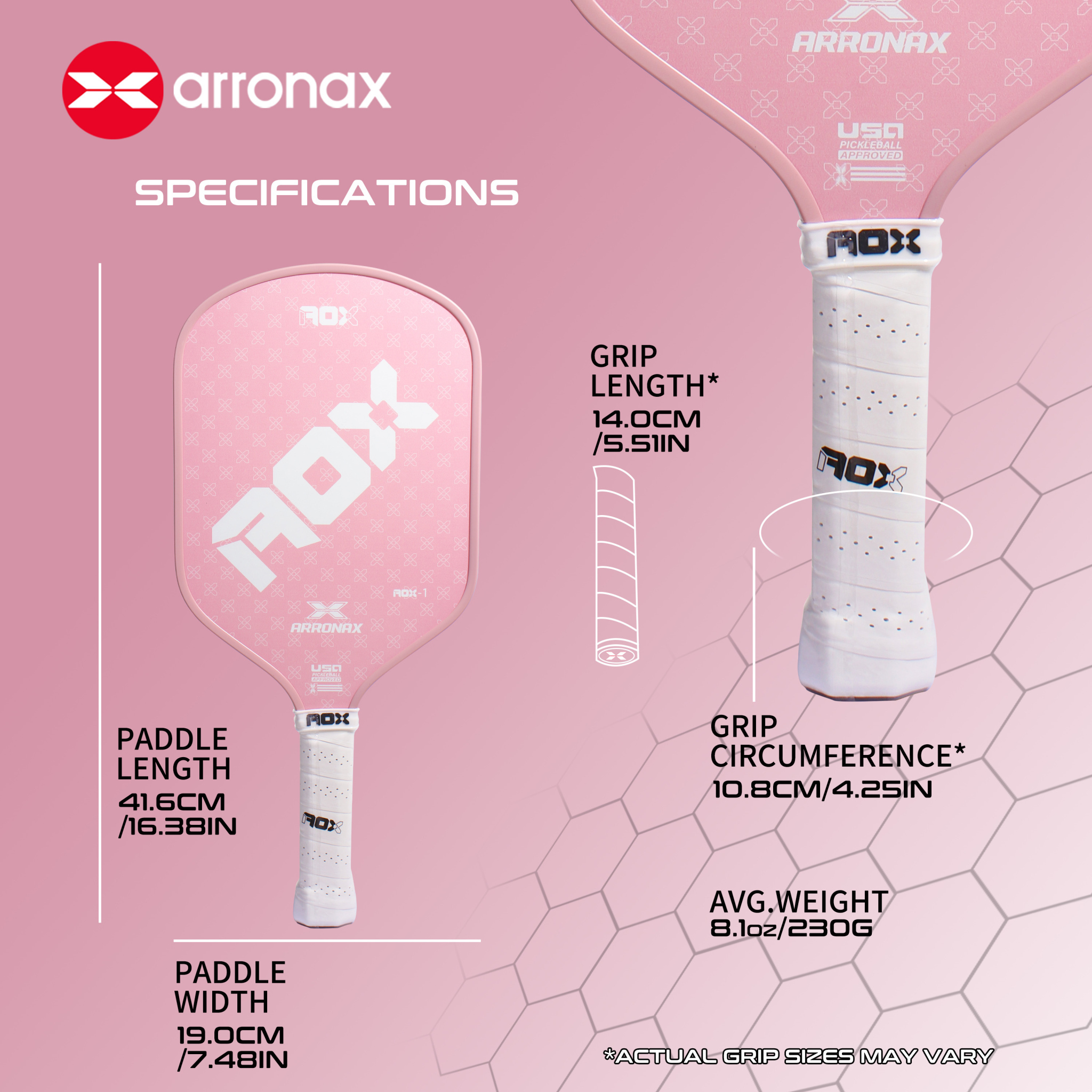 ARRONAX - AOX001 Fiberglass Pickleball Paddle