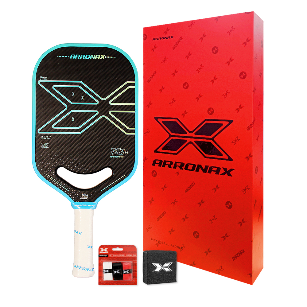 USAP承認 ARRONAX ピックルボールパドル 3Kカーボン T1 パープル Arronax - TS3 16mm Pickleball Paddle Carbon Friction Surface