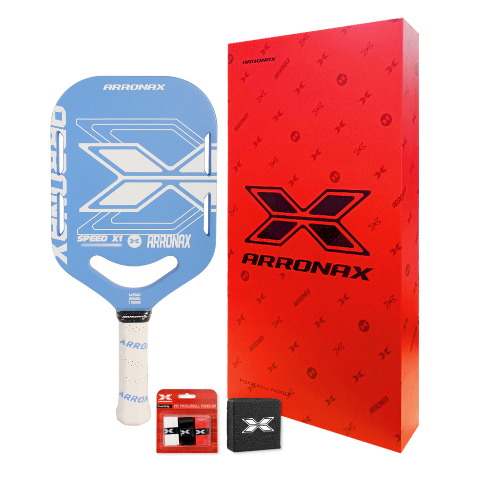 宅配 SPEED ARRONAX 白 ブルー エッジレス パドル ピックルボール X1