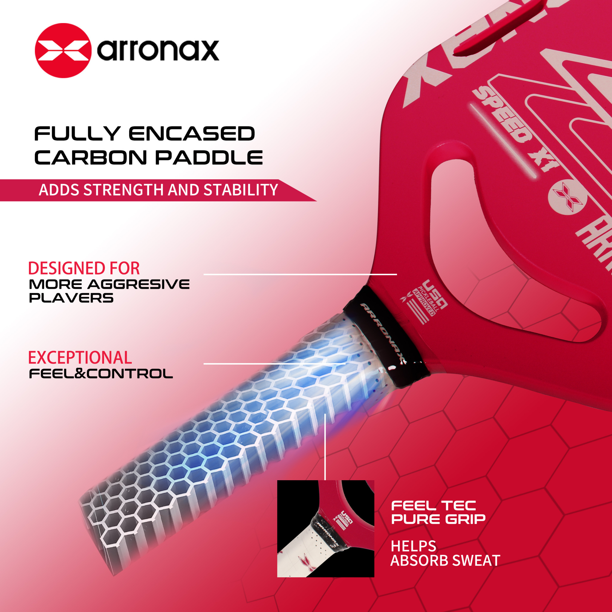 ARRONAX - SPEED X1 Pickleball Paddle