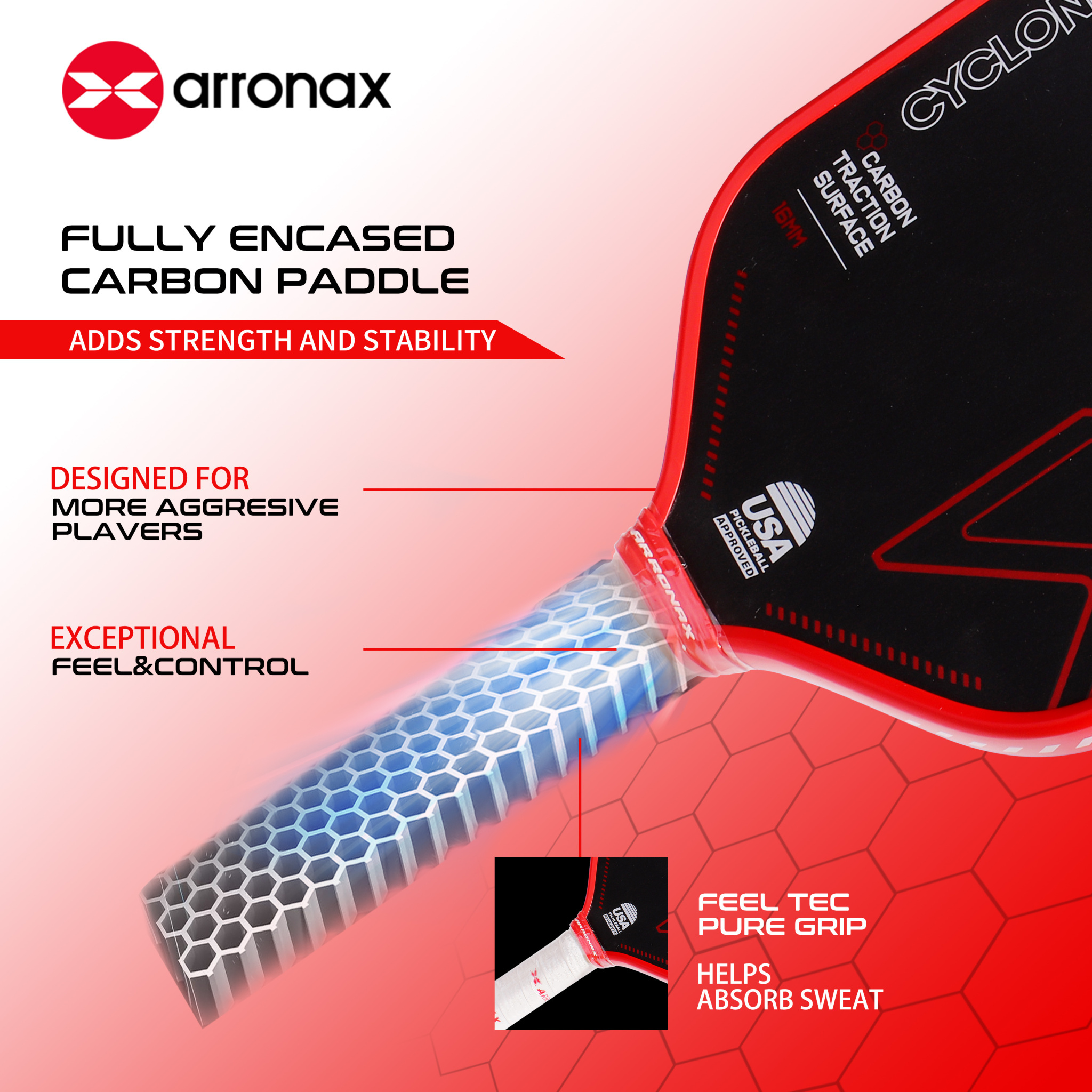 Arronax - CYCLONE CI Pickleball Paddle