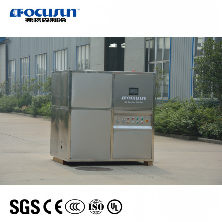Factory use square ice maker 3,000 KGS/24H cold drinks spa Commercial cube ice maker 3,000 KGS/24H cold drinks spa Commercial ice cube making machine,cube ice machine,ice cube maker manufacturer,high capacity ice cube machine,food-approved cube ice machine,Focusun industrial cube ice machine