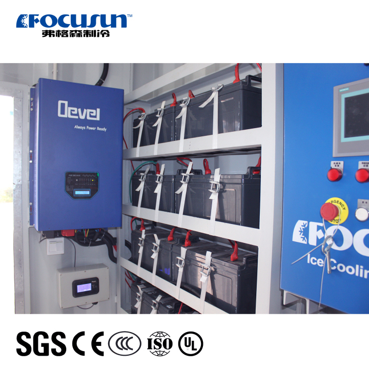 Focusun sea shipping new containerized cold storage clean solar power system 20' Focusun new containerized cold storage solar power system cold storage,cooled storage,ice storage,blast freezer,cooled room,solar powered cooled storage,plate freezer,walk-in cooled storage,rake ice storage,rake ice room,containerized cold storage.