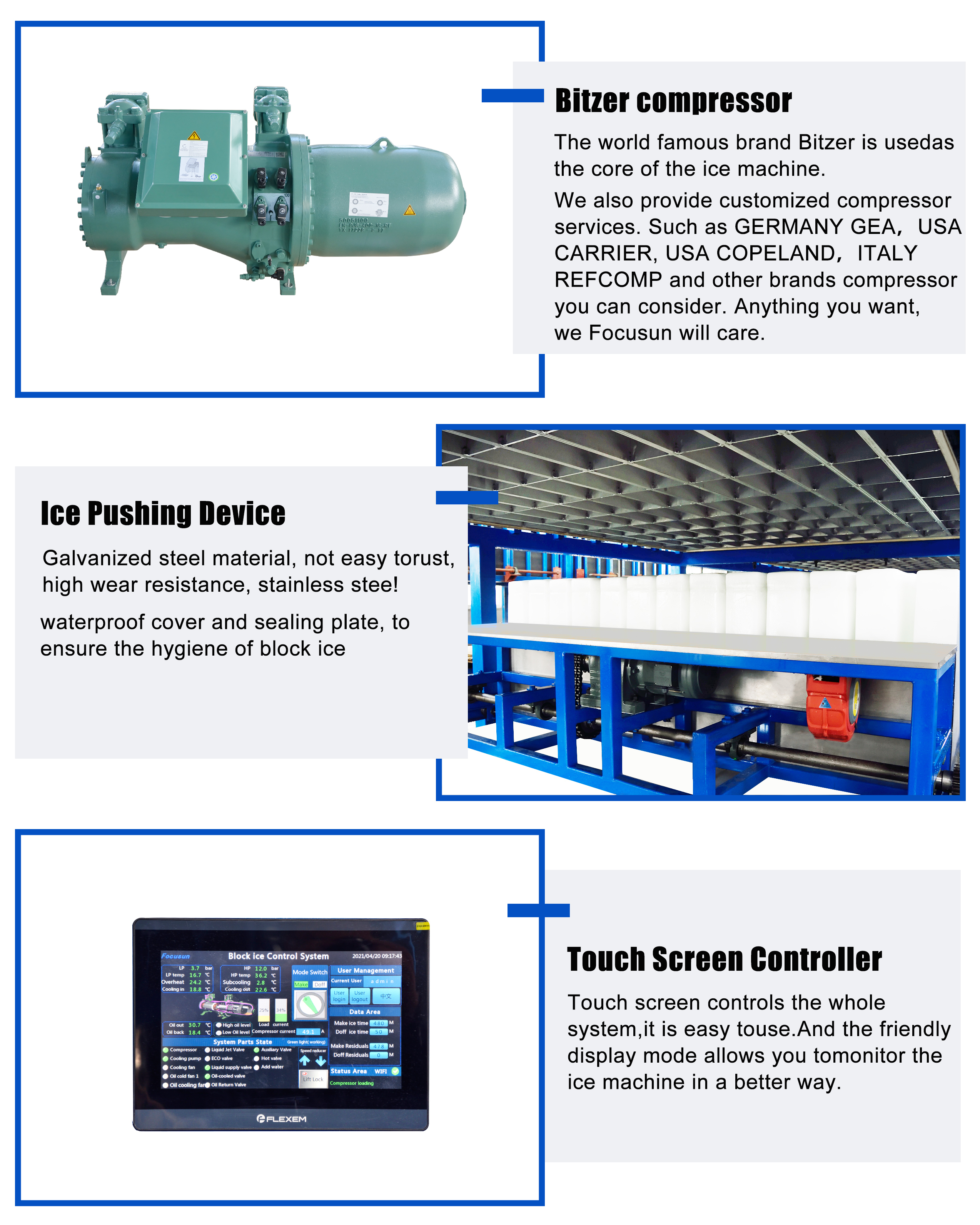 Modern Direct Cooling Block Ice Machine Large Block Ice Factory Ice Bar 10000 Kilos Ice Weight