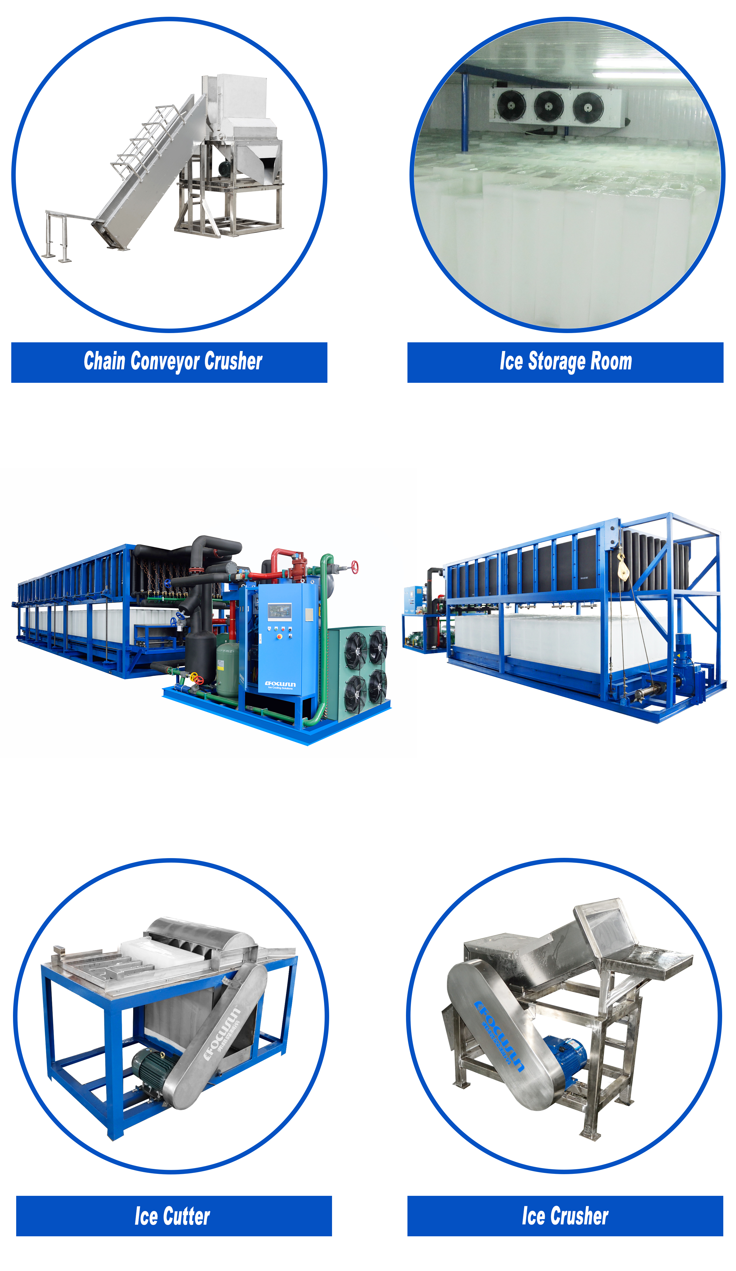 Modern Direct Cooling Block Ice Machine Large Block Ice Factory Ice Bar 10000 Kilos Ice Weight