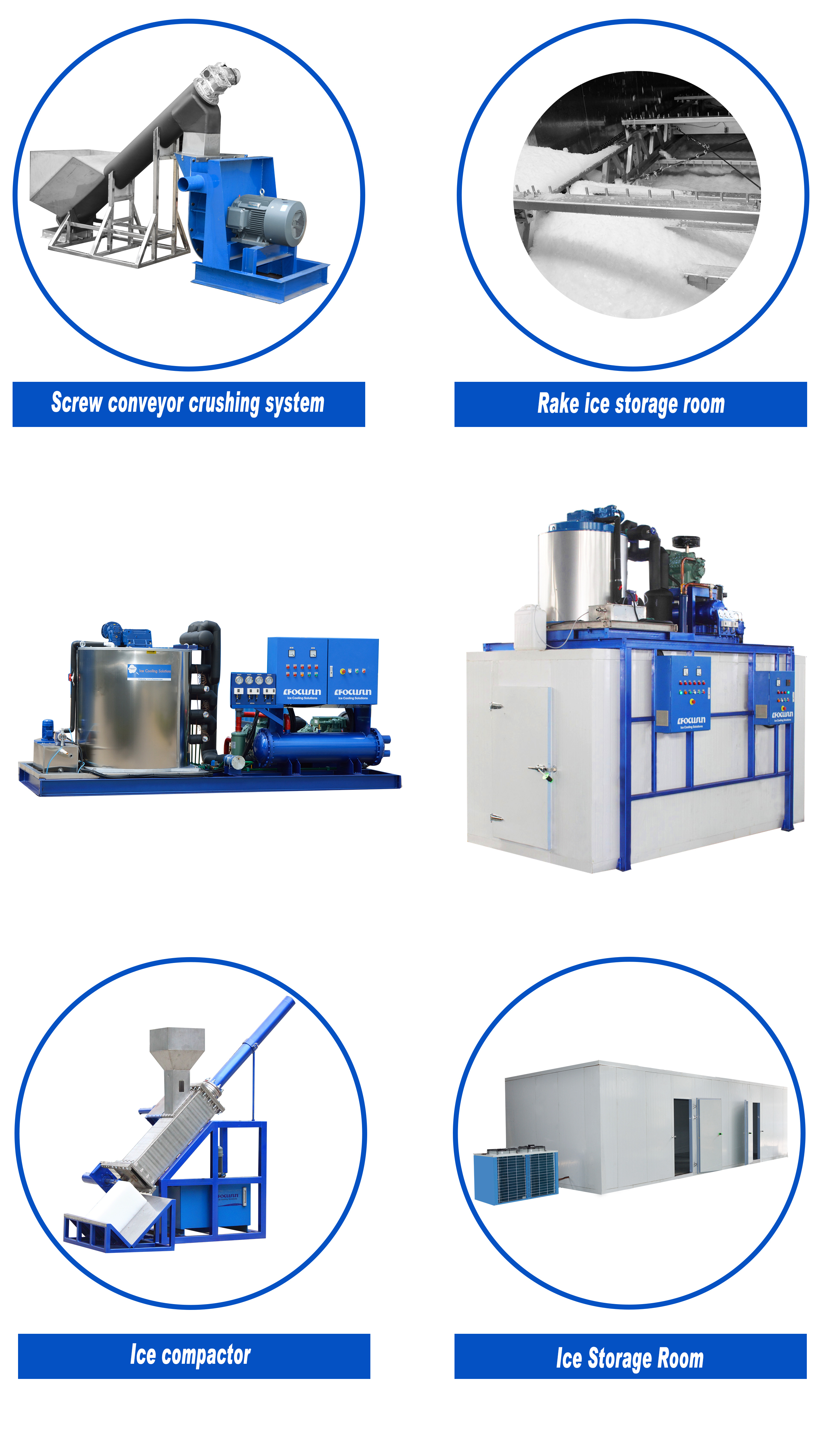 Local Support Flake Ice Machine 30 Tonnes Power Saving System Bread Processing