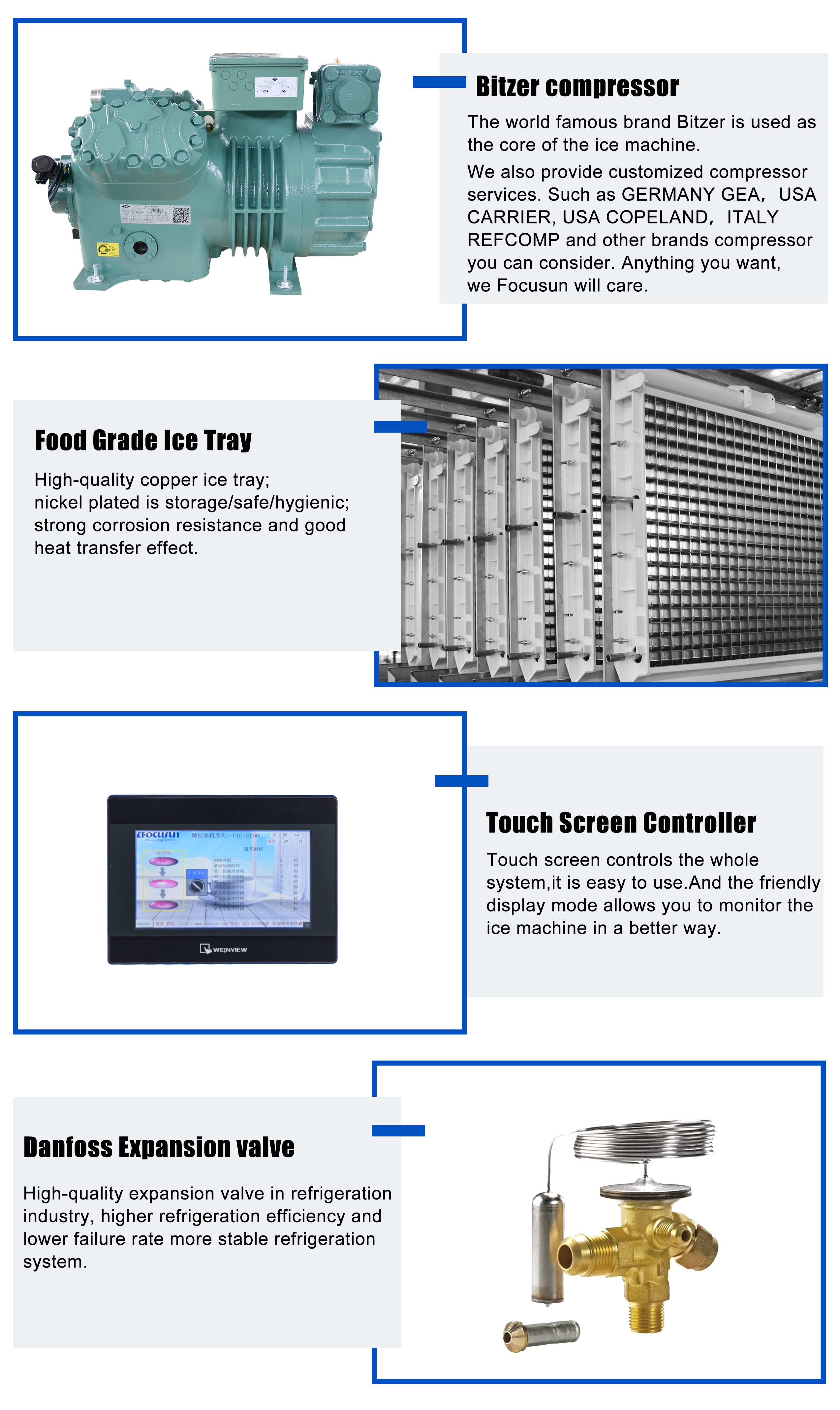 Factory Use Square Ice Maker 5,000 KGS/24H Cold Fruit Juice